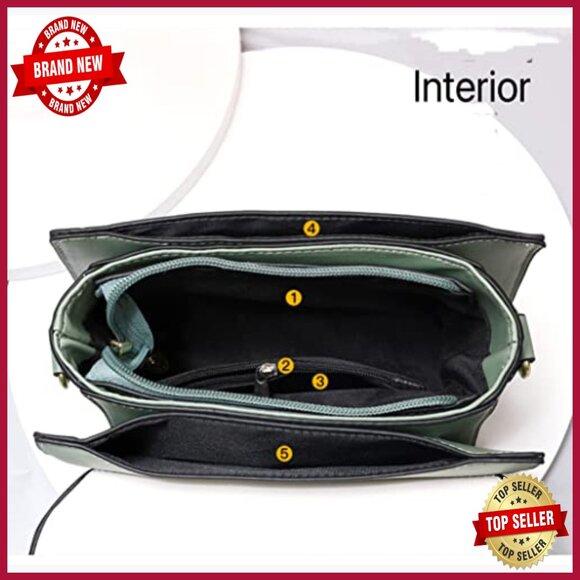 Small Quilted Satchel with Heart Embroidery Adjustable Crossbody Strap - Picture 6 of 7